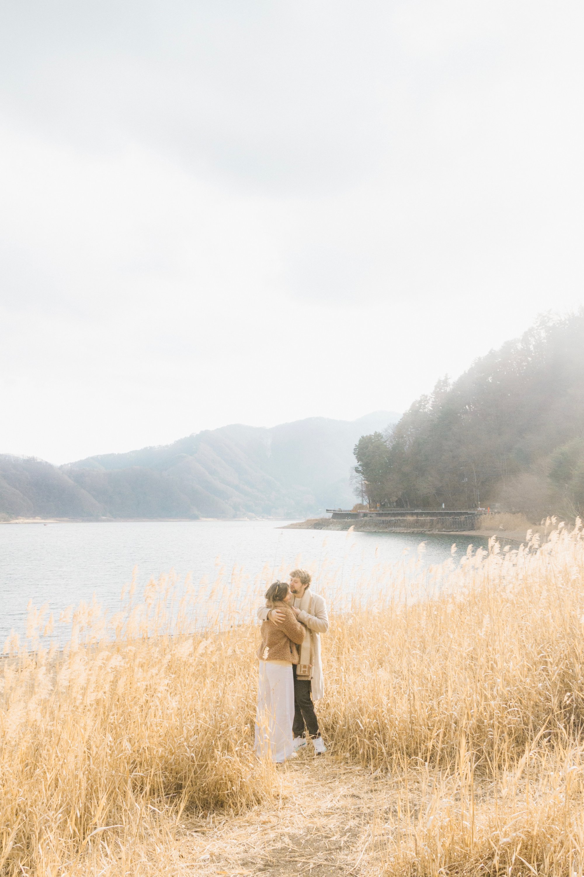 Shiina Adachi photoshoot in Lake Kawaguchi